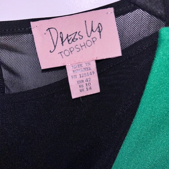 Topshop Green Mini Dress - Picture 6 of 8